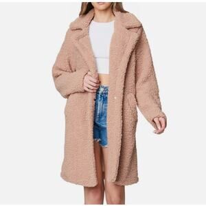 BLANKNYC Cappuccino Sherpa Beige Teddy Coat Jacket Cream Tan Women's Size 2X
